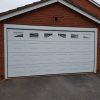 white insulated sectional garage door