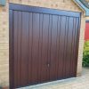 Dark wood canopy garage door