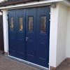 UPVC blue teckentrup side hinged garage door installation