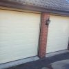 two ivory cardale sectional garage doors