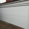 white electric garage door