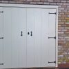 select ivory wooden side hinged garage door