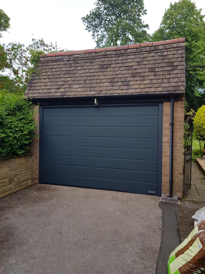 Hormann garage door in black