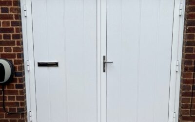 Insulated Side-Hinged Garage Door with Letter Box