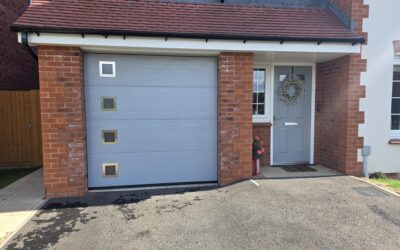 Grey Hörmann LPU42 Sectional Garage Door Installation in Telford