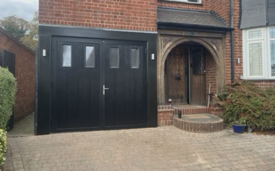 Black Wisniowski Insulated Side-Hinged Garage Door Installation in Sutton Coldfield