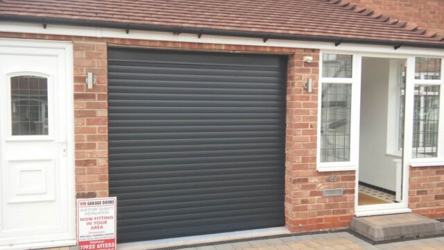 Black Electric Roller Garage Door black automatic roller garage door