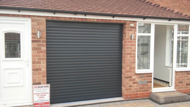 Black Electric Roller Garage Door black automatic roller garage door