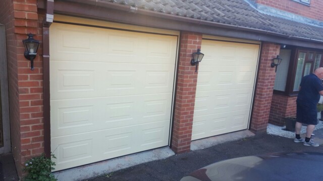 Ivory Cardale Electric Sectional Garage Doors two ivory cardale sectional garage doors