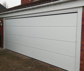 White Novoferm Electric Sectional Garage Door white electric garage door