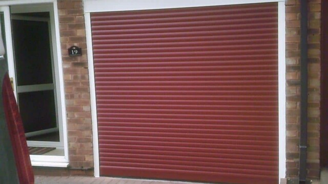 Red Electric Roller Garage Door red electric garage door