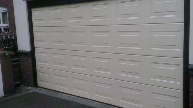 ivory sectional garage door