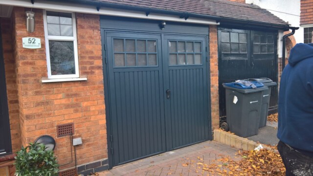 Grey Cardale Steel Side Hinged Garage Door cardale steel garage door installation