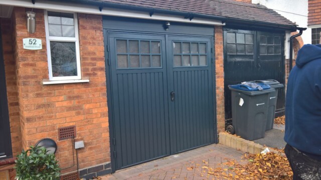 Grey Cardale Steel Side Hinged Garage Door cardale steel garage door installation