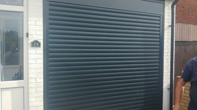 grey sws roller garage door installation