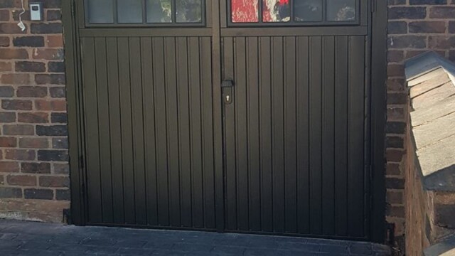 Black Side Hinged Garage Doors black side hinged garage door installation