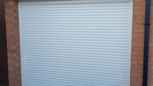 White Roller Shutter Garage Door White roller shutter garage door
