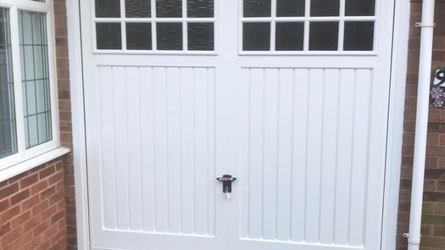white up and over garage door