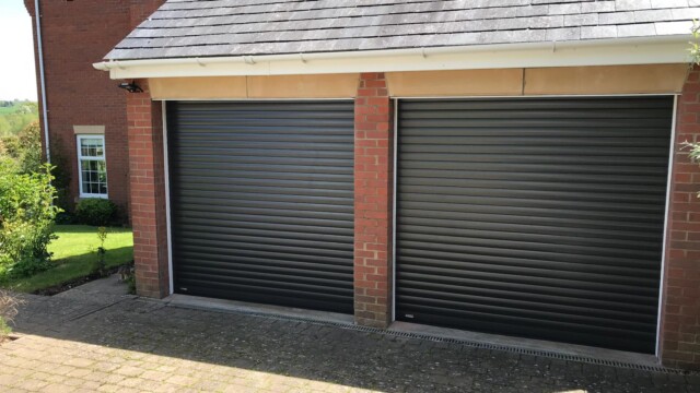 Black Roller Twin Garage Door black roller double garage doors