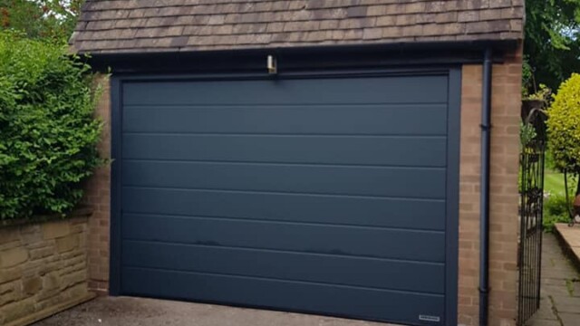 Hormann garage door in black