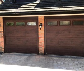 Rosewood Teckentrup Sectional Twin Garage Doors with Windows Teckentrup garage doors in rosewood with windows