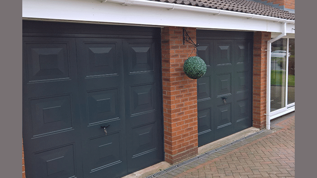Two garage doors