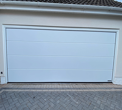 White Garolla garage door