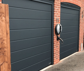 Two black Garolla garage door