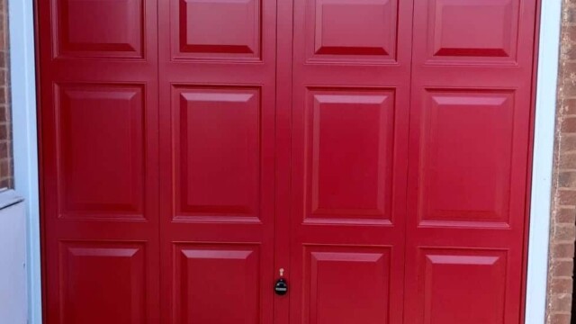 Red Hormann Up and Over Garage Door
